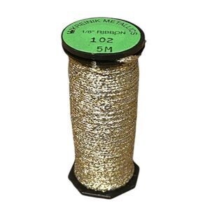 Kreinik 1/8" Metallic Ribbon - 10m - 102 Vatican Gold